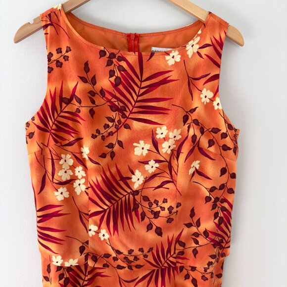 Coldwater Creek Orange Floral Hawaiian Print Maxi Dress - Picture 3 of 14